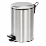 Round Stainless Bin with Pedal and Inner Bin (Soft Closed)