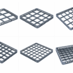 COMPARTMENT GLASS RACK HALF DROP