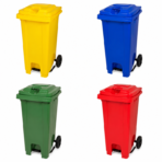 Plastic Bin with Pedal and Wheel