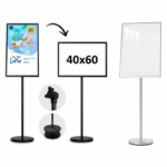 โปสเตอร์สแตนด์ ขนาด 40 x 60 cm. หน้าเดียว Frame Color: Black, Silver